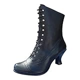 Yying Damen Martin Stiefel Vintage PU-Lederstiefel Retro Gothic...